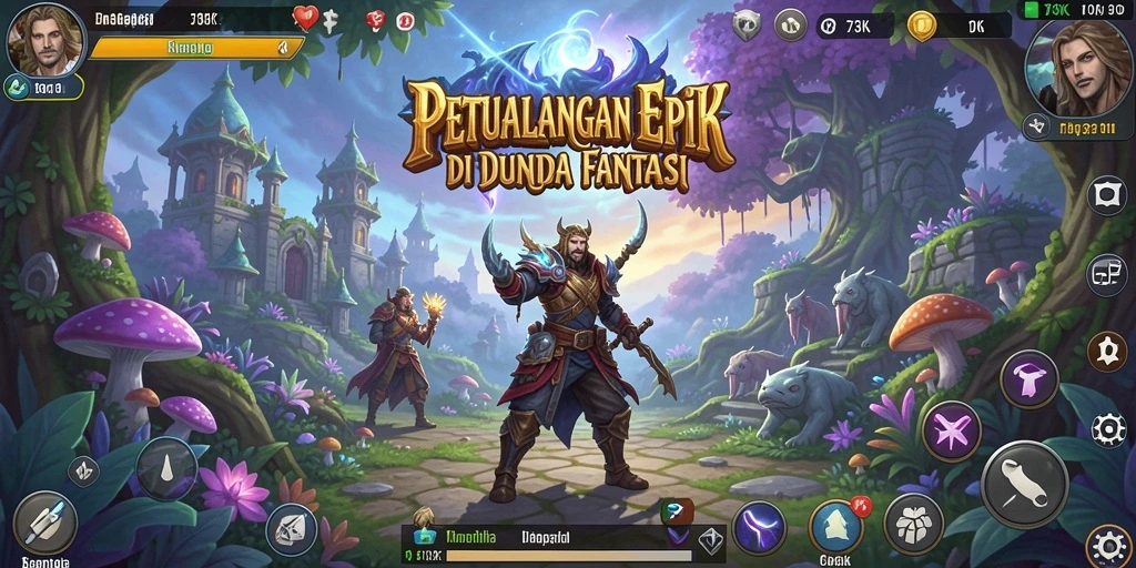 Tampilan menarik dari gameplay 73K dalam petualangan seru.