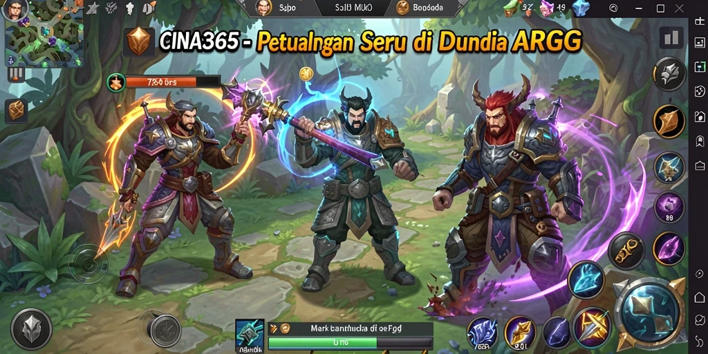 Screenshot CINA365 menampilkan aksi seru di dunia ARPG.