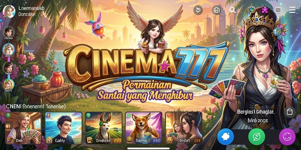 Tampilan gameplay menarik dari CINEMA777 yang penuh warna.