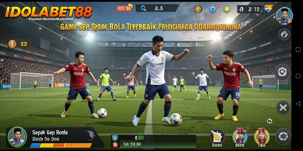 Tampilan gameplay menarik dari IDOLABET88 dengan tim sepak bola terkenal.