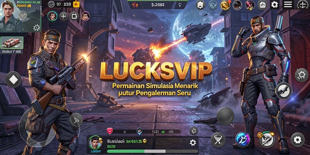Tampilan utama LUCKSVIP dengan gameplay simulasi yang mengasyikkan.