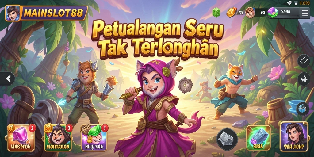 Tampilan gameplay seru dari MAINSLOT88 dengan berbagai tantangan petualangan.