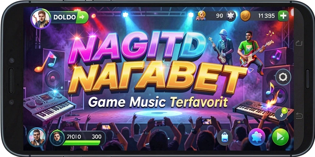 Tampilan screenshot NAGITABET memperlihatkan gameplay seru dalam dunia musik.