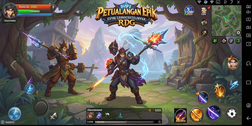Tampilan gameplay SVIP2 yang menyerupai petualangan epik RPG.