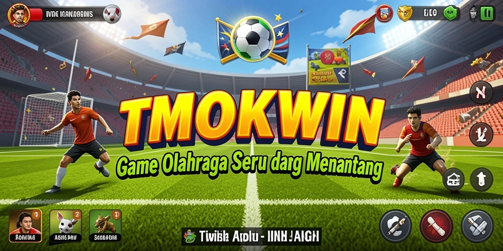 Gambar tampilan gameplay menarik dari TMOKWIN yang menunjukkan aksi olahraga.